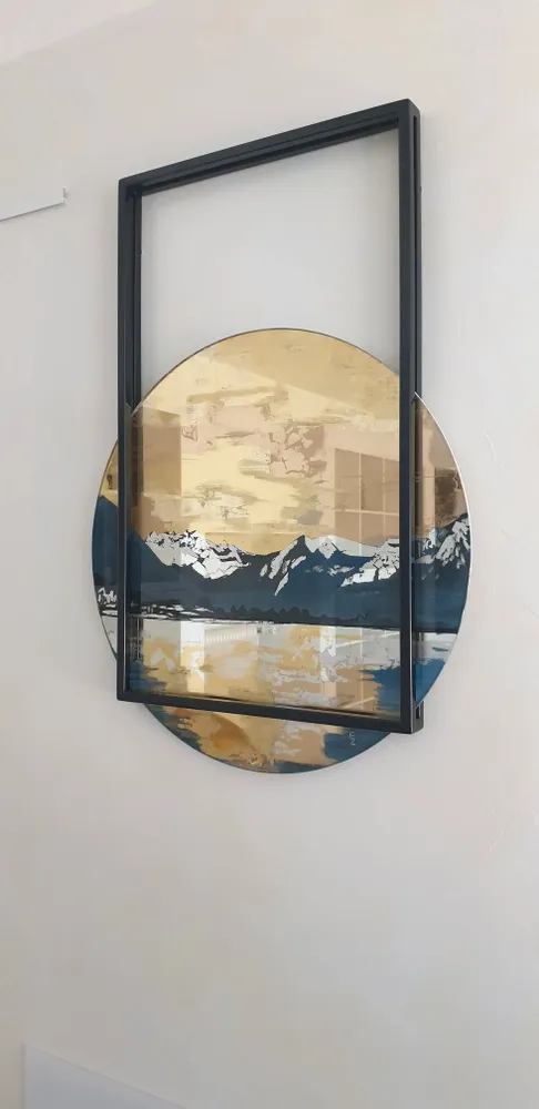 Fresques murales décoratives - Vue des Alpes, miroir églomisé, fresque - NARCIS