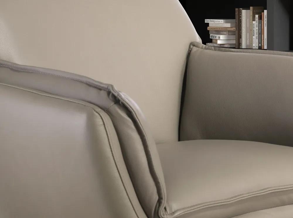 Armchairs - Dark grey leather swivel armchair - ANGEL CERDÁ