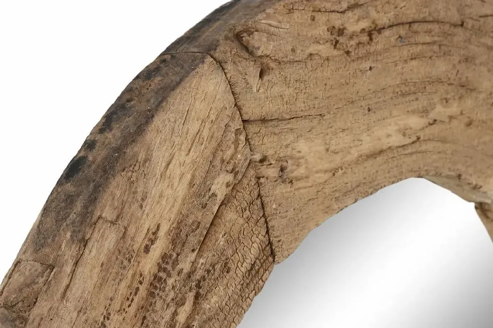 Mirrors - ANTIQUE WHEEL WOODEN MIRROR - ITEM HOME BY ITEM INTERNATIONAL