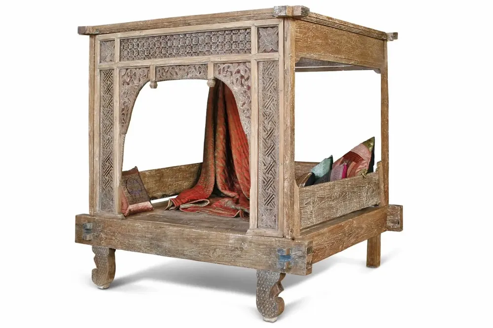 Beds - INDONESIAN TEAK CANOPY BED - ITEM HOME BY ITEM INTERNATIONAL
