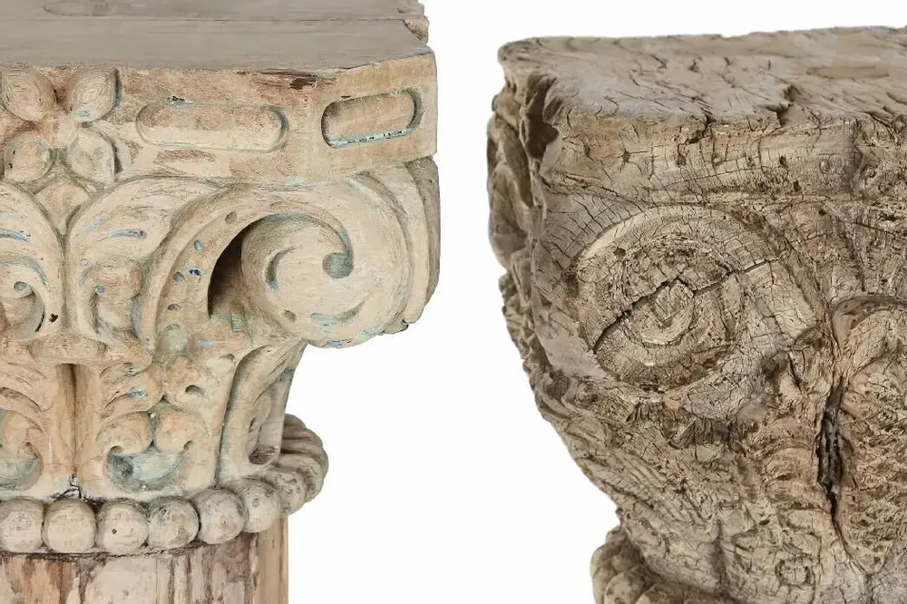 Unique pieces - CARVED WOODEN COLUMN - UNIQUE PIECE - ITEM HOME BY ITEM INTERNATIONAL