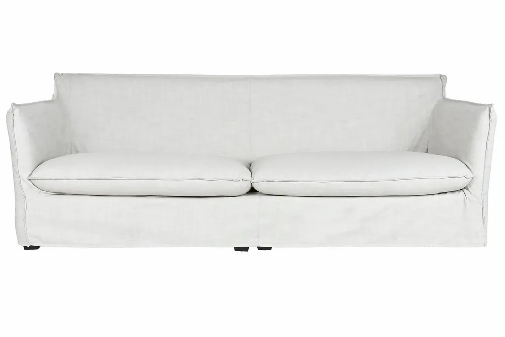 Sofas - BEIGE LINEN SOFA WITH CUSHIONS - ITEM HOME BY ITEM INTERNATIONAL