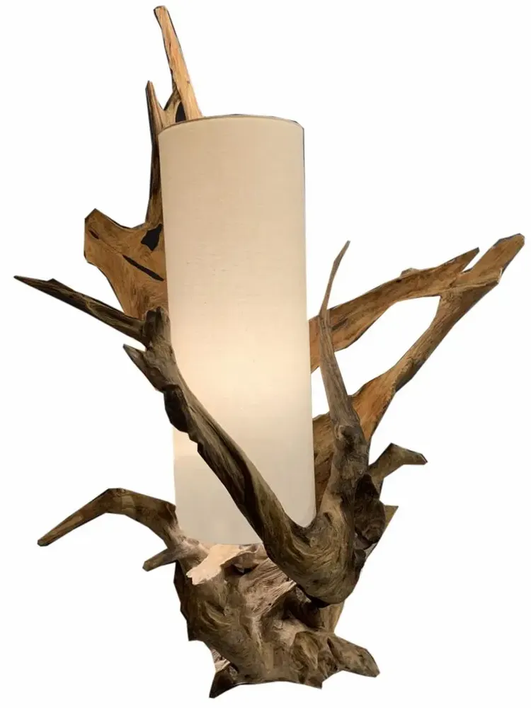 Lampes de table - LAMPE DE TABLE EN TECK FABRIQUÉE À LA MAIN - ITEM HOME BY ITEM INTERNATIONAL