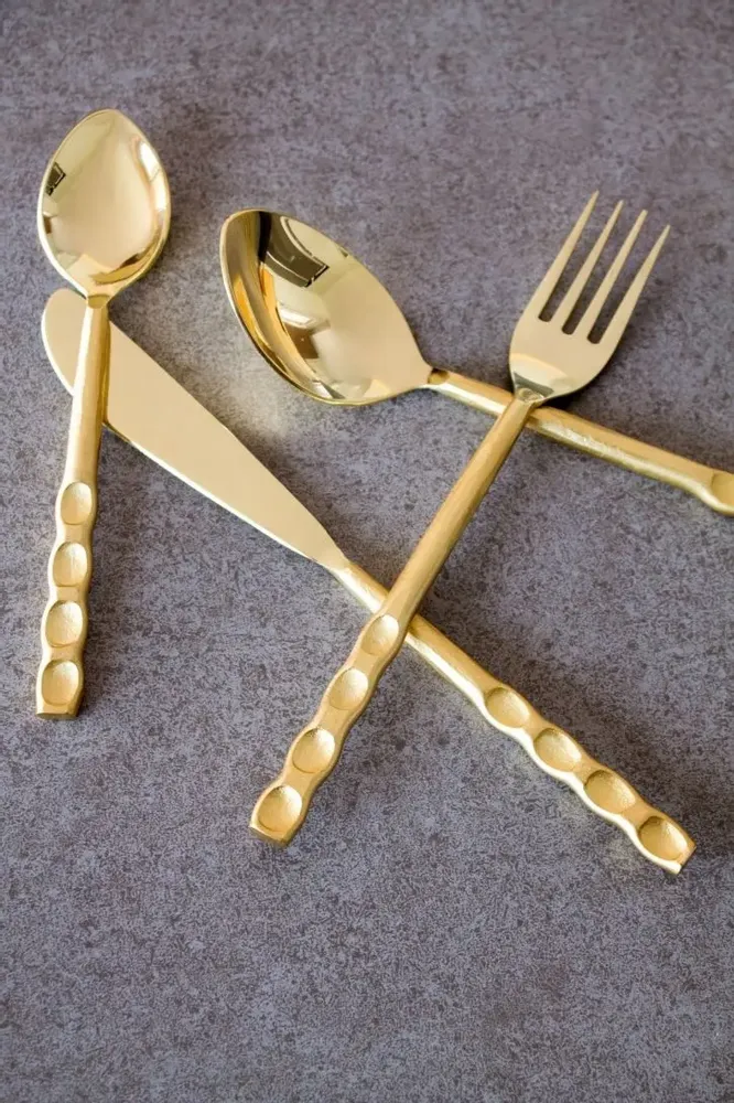 Couverts de service - COUVERTS EN ACIER INOXYDABLE GAUFRÉ - ITEM HOME BY ITEM INTERNATIONAL