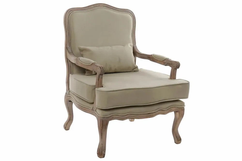Fauteuils - FAUTEUIL EN BOIS ET TOILE AVEC COUSSIN - ITEM HOME BY ITEM INTERNATIONAL