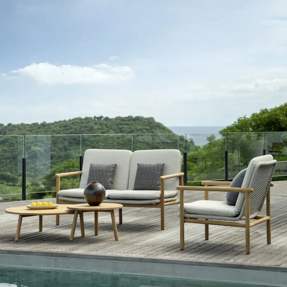 Tables de jardin - Ronda Side and Coffee table - JATI KEBON