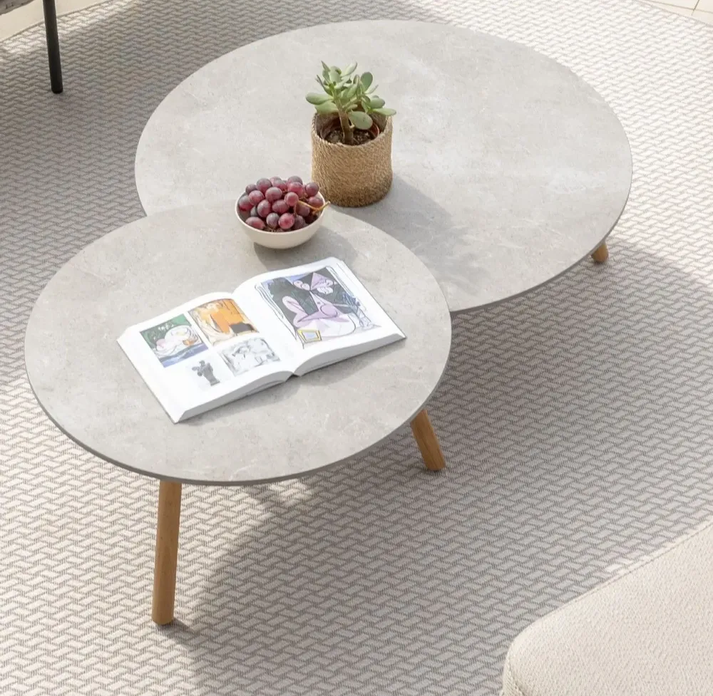 Tables de jardin - Ronda Side and Coffee table - JATI KEBON