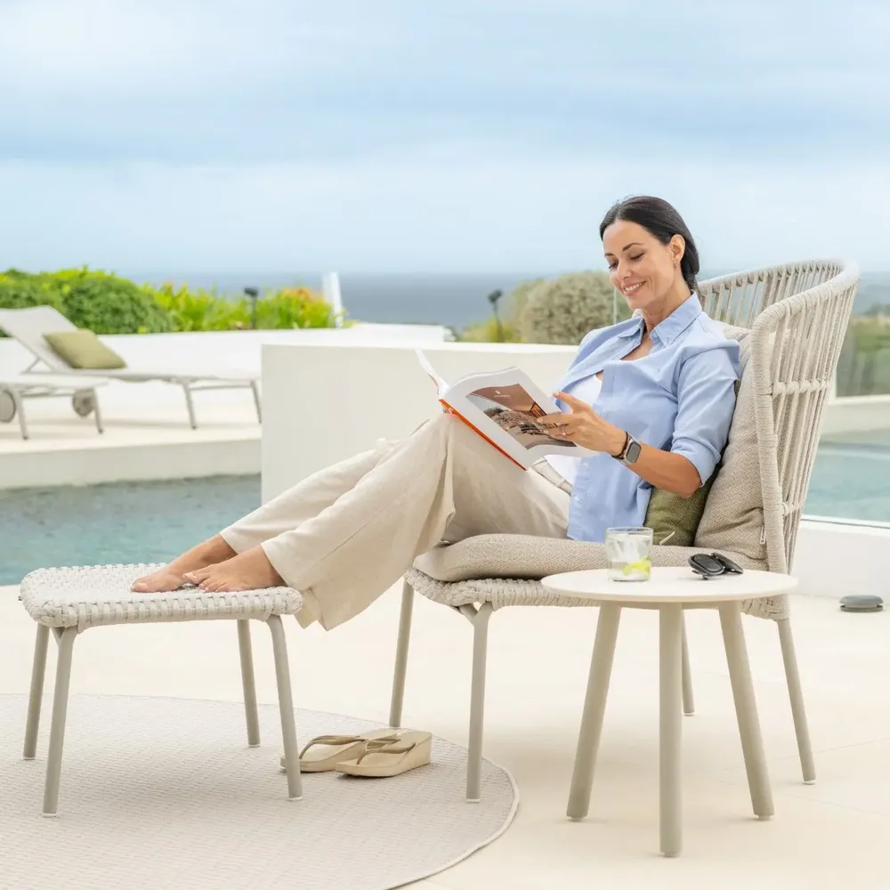 Tables de jardin - Ronda Side and Coffee table - JATI KEBON