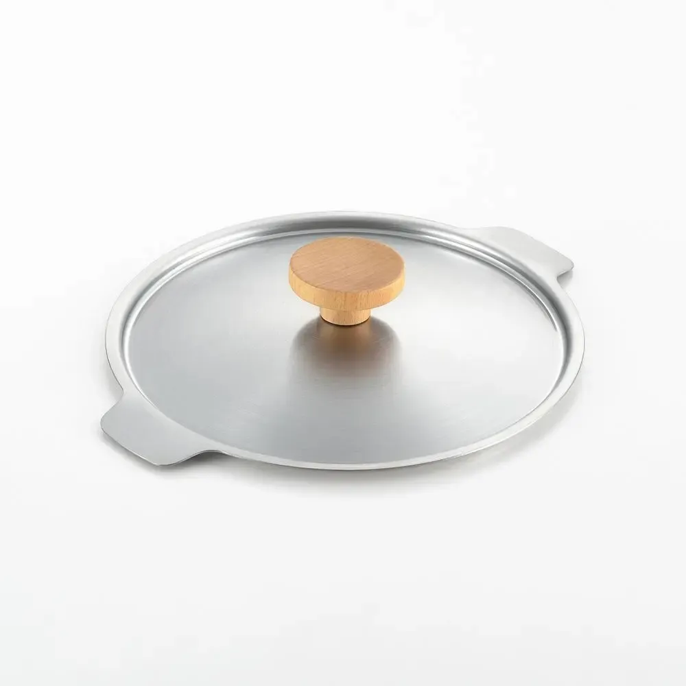 Casseroles - Couvercle 16 cm pour casserole, avec deux becs verseurs en acier inoxy - ABINGPLUS