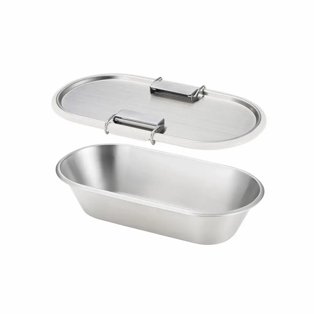 Kitchen utensils - Bento Box silicone Gray clip closure Aikata/Yoshikawa collection - ABINGPLUS