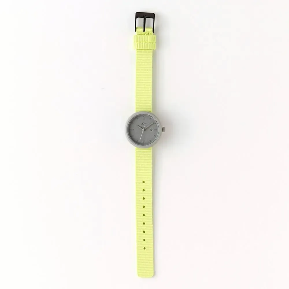 Montres et horlogerie - Montre Femme Jaune vert néon (bracelet)/Gris (boîtier) 32mm - ABINGPLUS