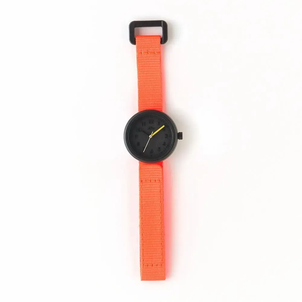 Children's fashion - Neon Orange Kids Watch (strap) /Black (case) 32mm/YOT WATCH - ABINGPLUS