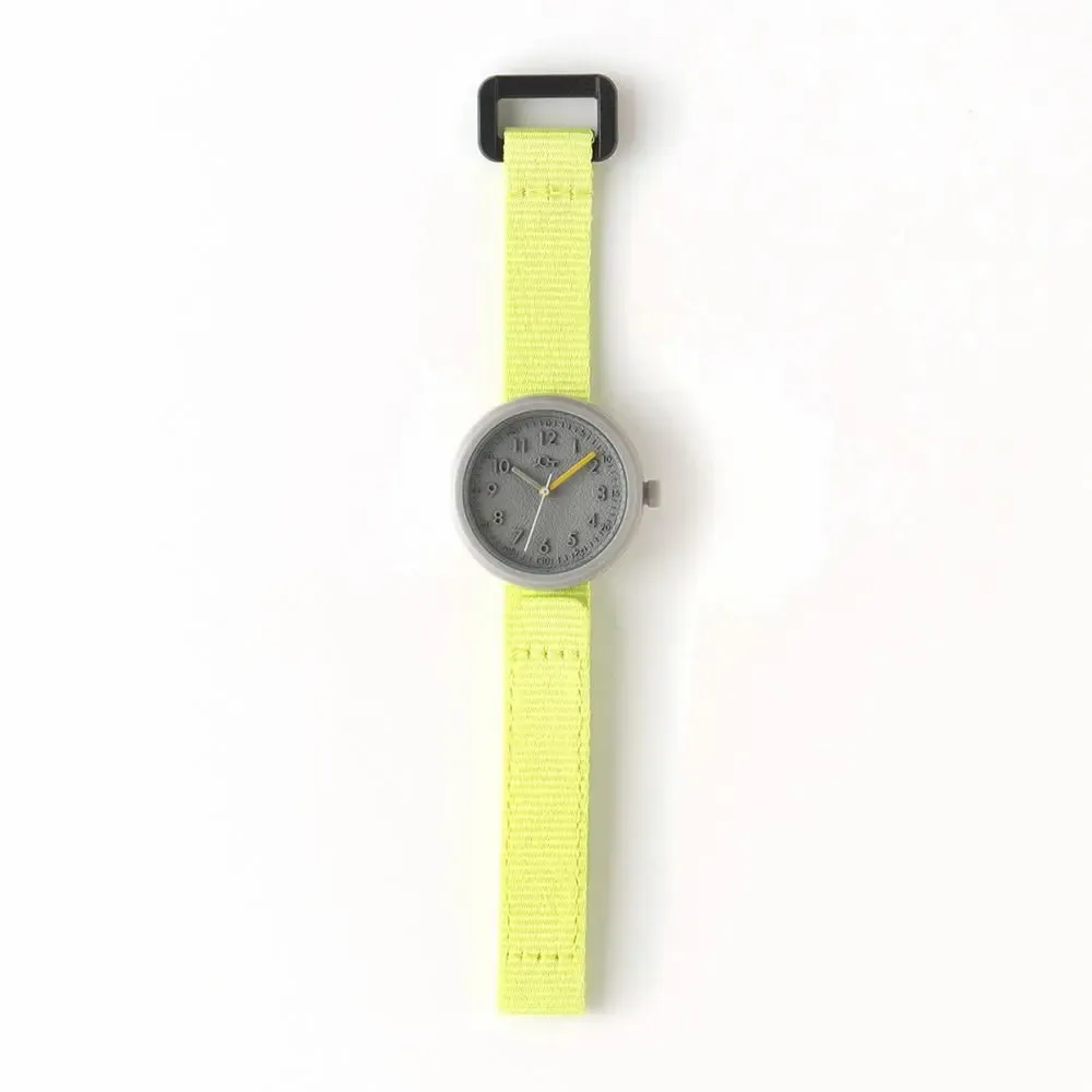 Mode enfantine - Montre Enfants Jaune vert néon (bracelet)/Gris (boîtier) 32mm - ABINGPLUS