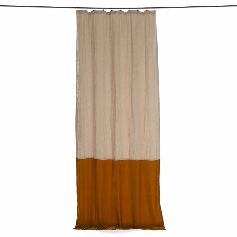 Curtains and window coverings - Fortuna Duo Curtain 140X300 Cm Tabac - EN FIL D'INDIENNE...