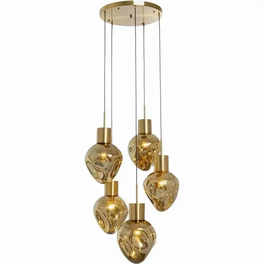 Hanging lights - Pendant Lamp Supernova Amber Cinque Ø50cm - KARE DESIGN