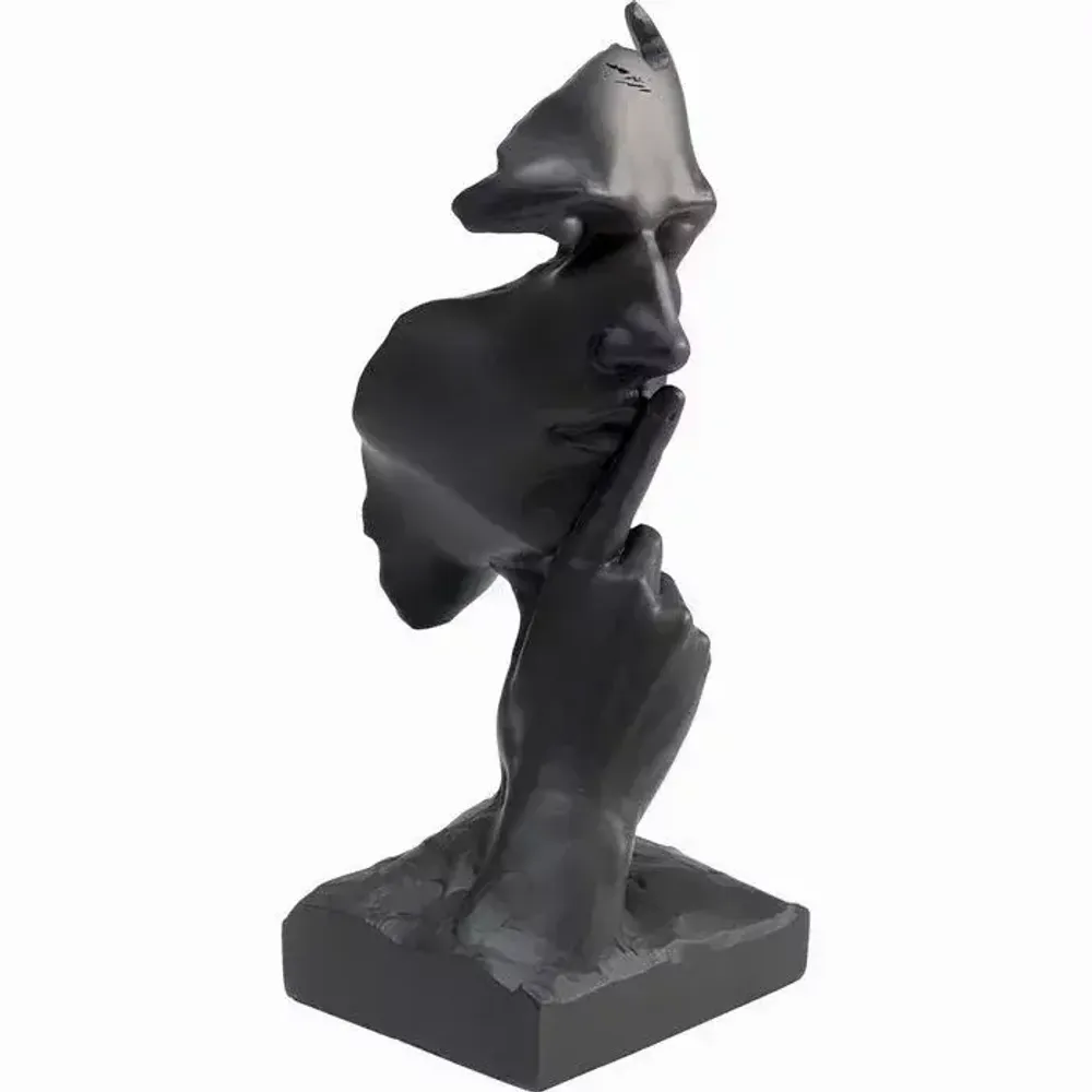 Decorative objects - Deco Object Quiet Face Black 31cm - KARE DESIGN