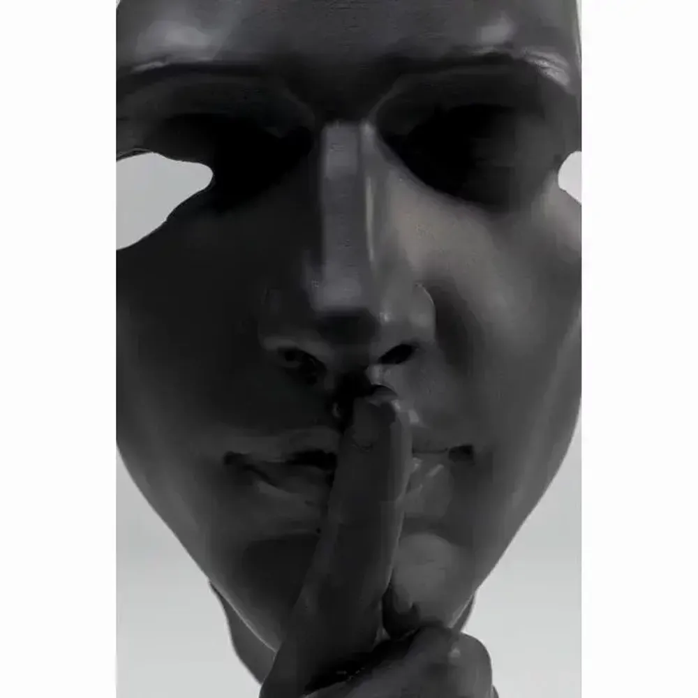 Decorative objects - Deco Object Quiet Face Black 31cm - KARE DESIGN