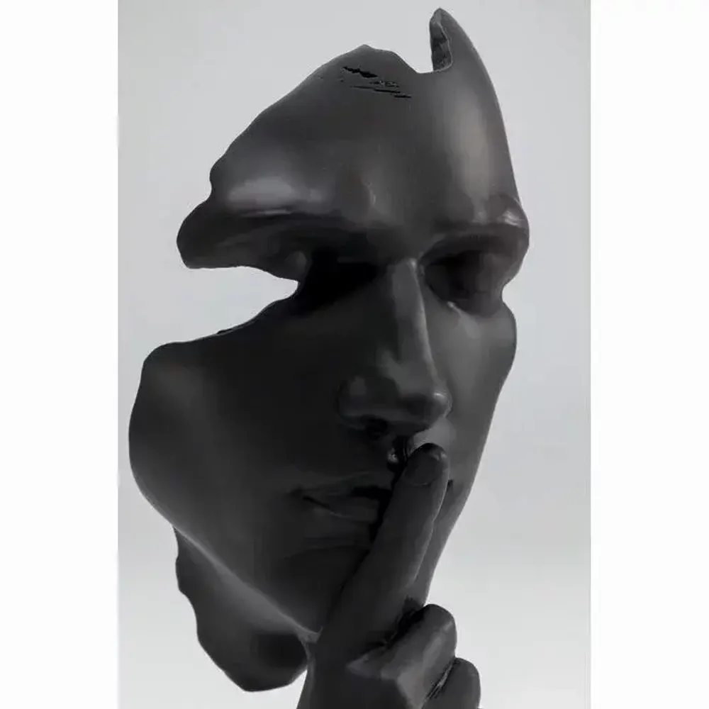 Decorative objects - Deco Object Quiet Face Black 31cm - KARE DESIGN