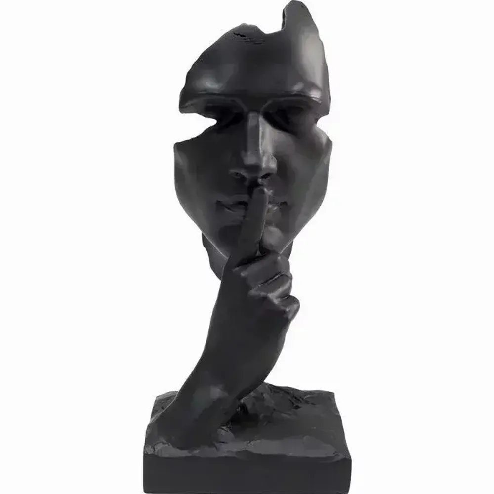Decorative objects - Deco Object Quiet Face Black 31cm - KARE DESIGN