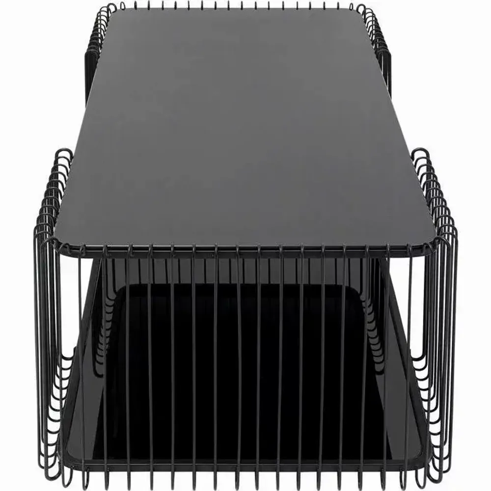 Coffee tables - Coffee Table Wire Double Black 120x60cm - KARE DESIGN