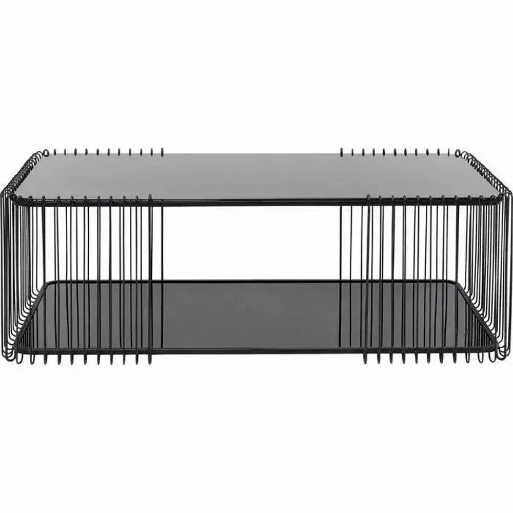 Coffee tables - Coffee Table Wire Double Black 120x60cm - KARE DESIGN