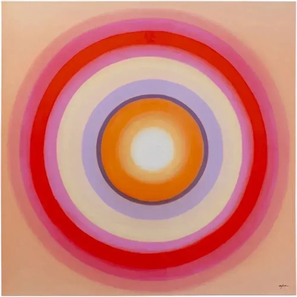 Paintings - Canvas Picture Tendency Circle Pink 120x120cm - KARE DESIGN