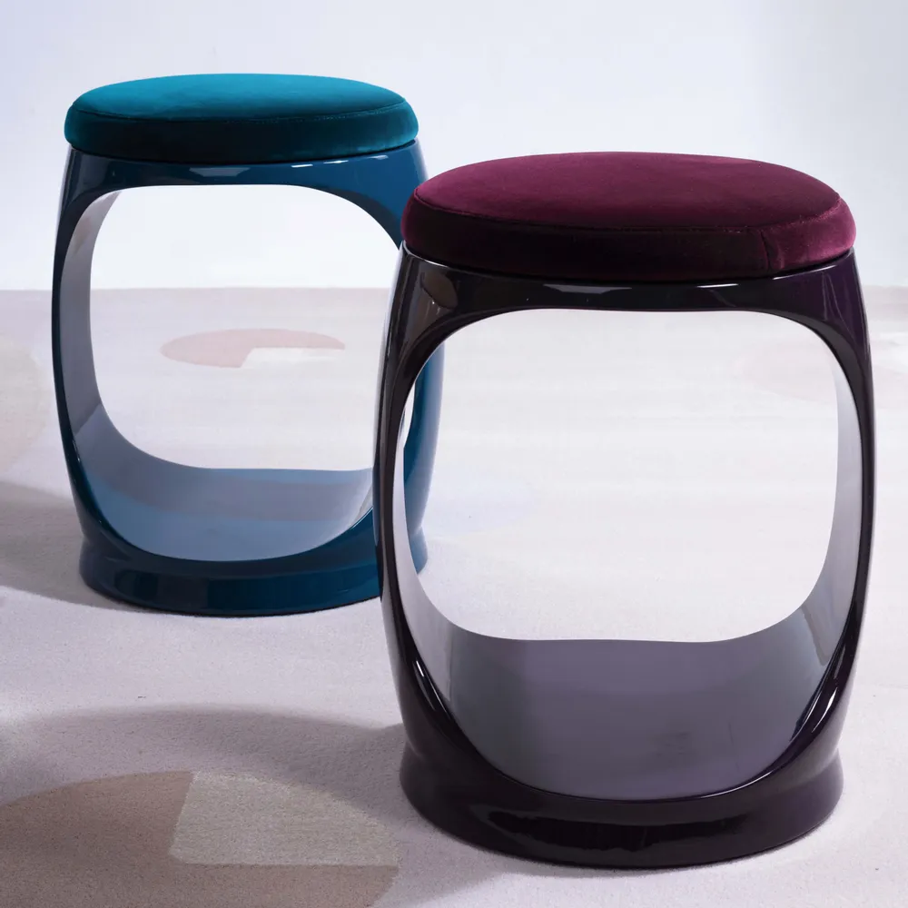 Stools - Signet Ring Stool I Aubergine - SOFTICATED