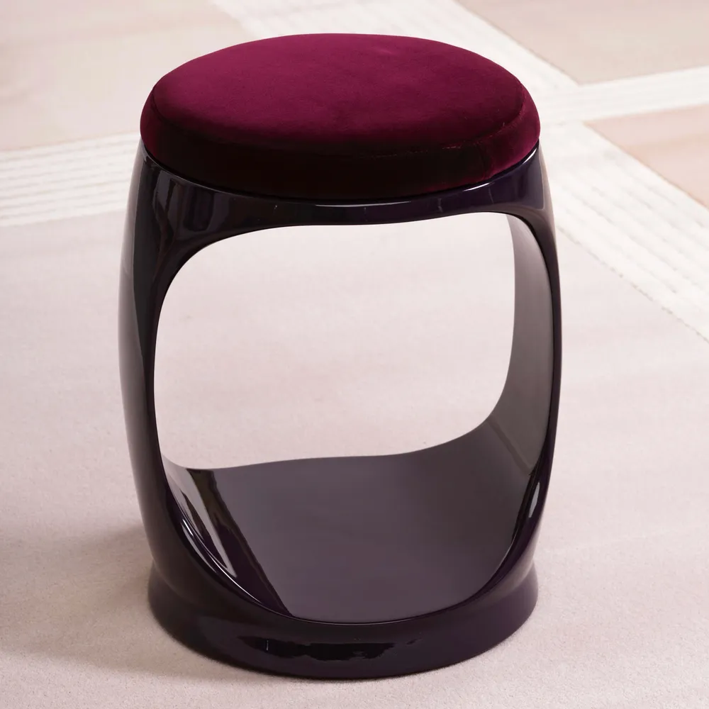 Stools - Signet Ring Stool I Aubergine - SOFTICATED