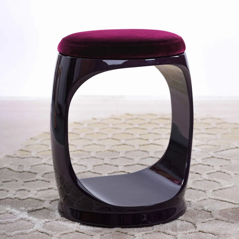 Stools - Signet Ring Stool I Aubergine - SOFTICATED