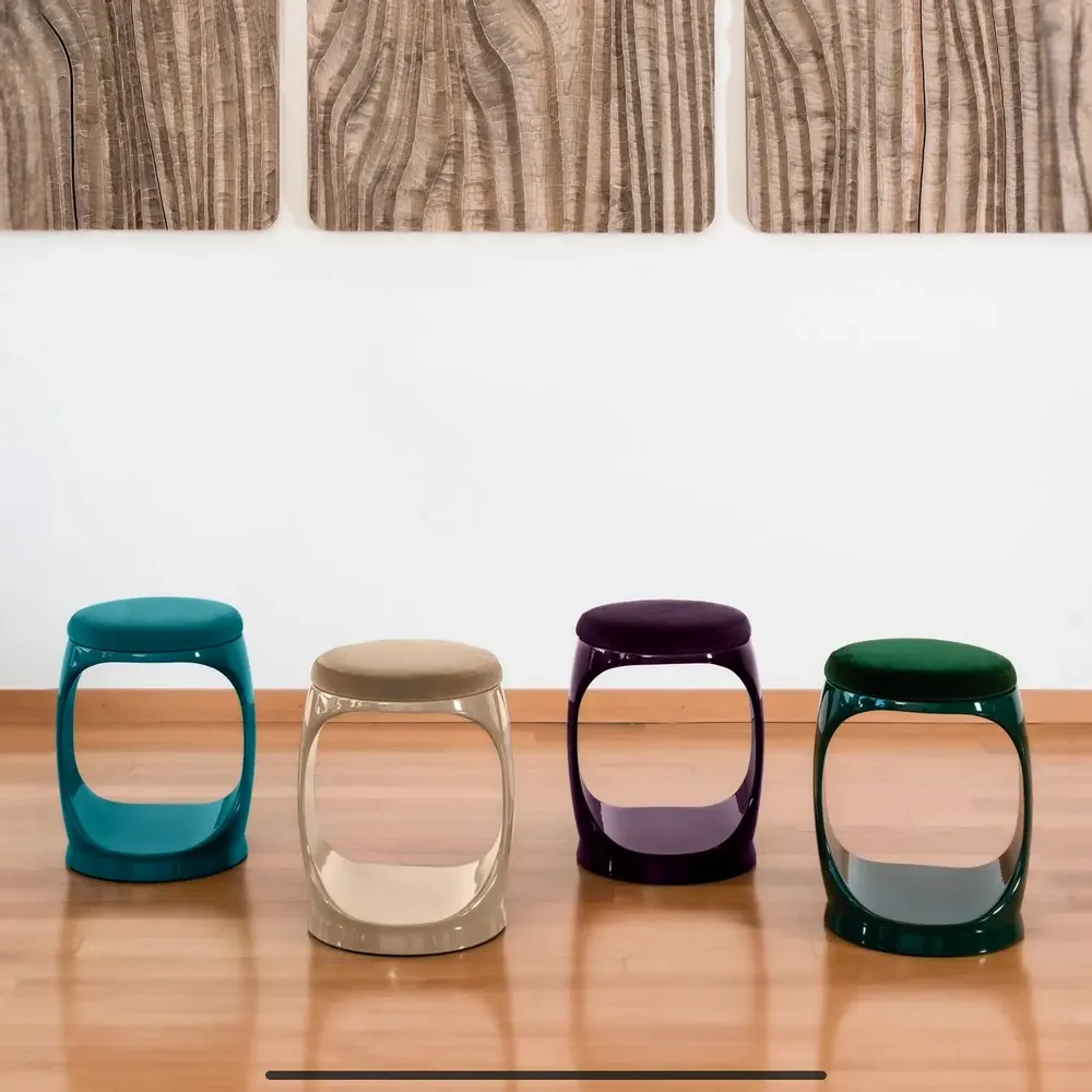 Stools - Signet Ring Stool I Aubergine - SOFTICATED