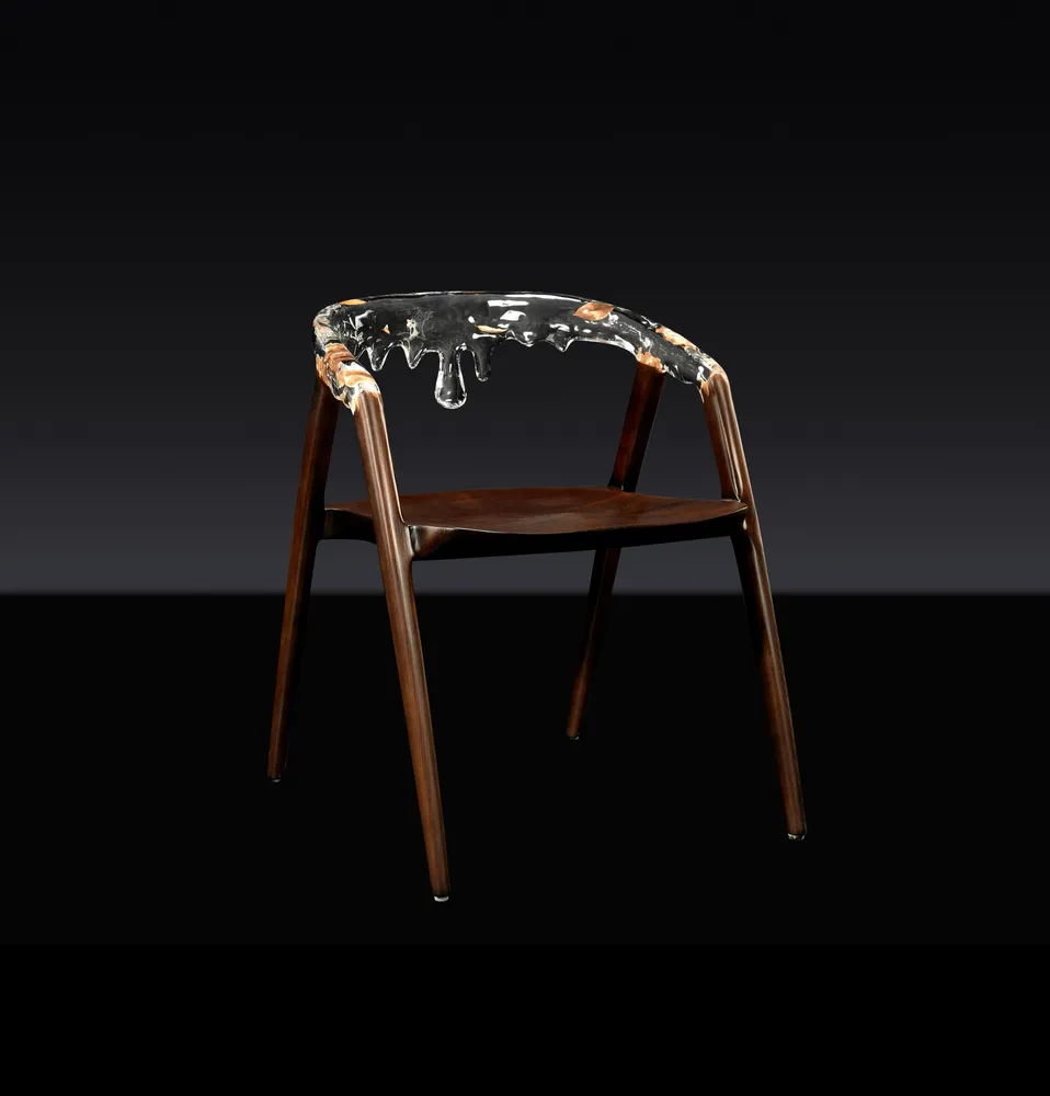 Fauteuils - Chaise Dripping (en bois massif) - GORDON GU