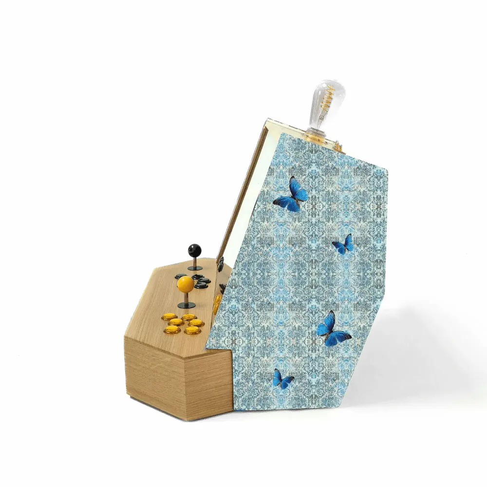 Objets de décoration - SENSEI V2F : borne d'arcade en bois, 5000 jeux Morpho Chapel rétro - MAISON ROSHI - LUXURY ENTERTAINMENT CABINETS