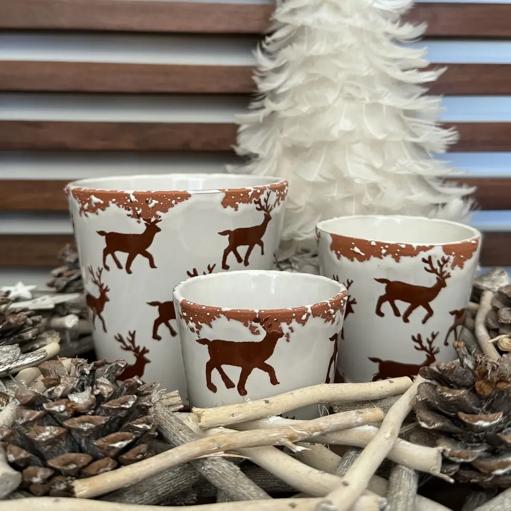 Bougies - Bougie parfumée en céramique représentant un renne de Noël taille M - WAX DESIGN - BARCELONA