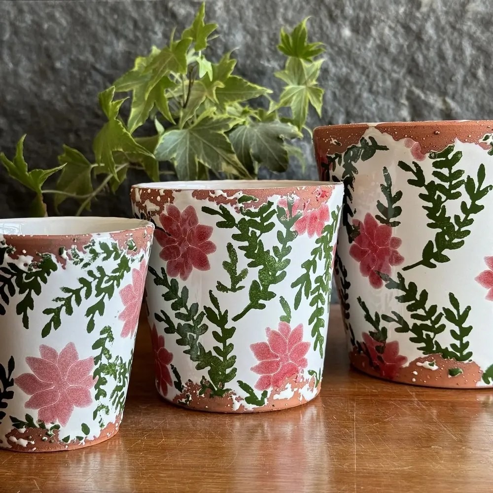 Candles - Christmas poinsettia ceramic scented candle size M - WAX DESIGN - BARCELONA