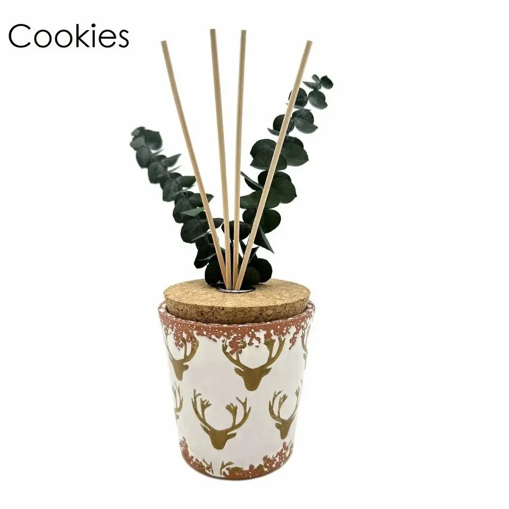 Scent diffusers - Christmas ceramic fragance reed diffuser deer 150ML - WAX DESIGN - BARCELONA