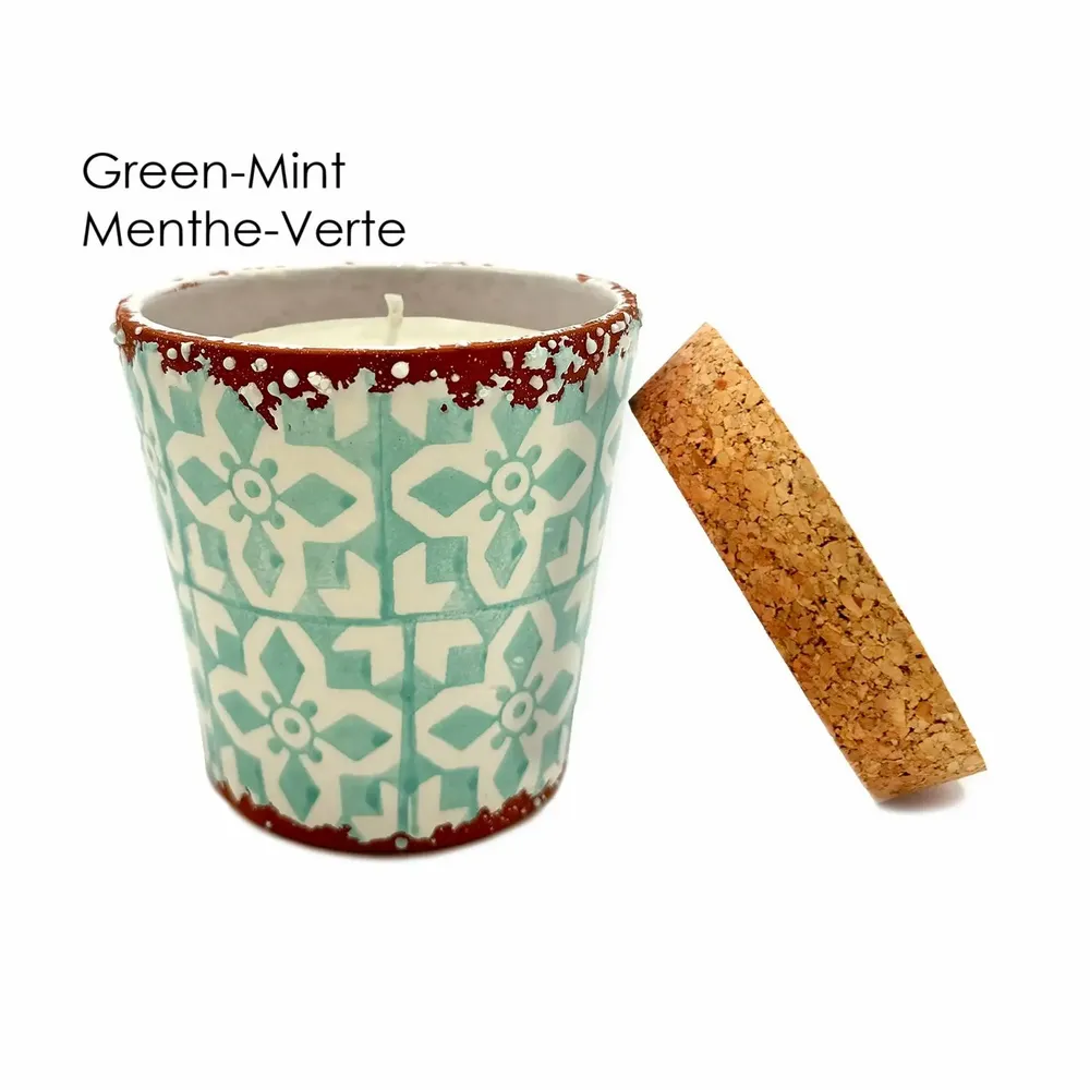 Bougies - Bougie parfumée en céramique mosaïque taille M - WAX DESIGN - BARCELONA