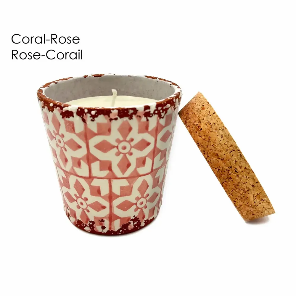 Bougies - Bougie parfumée en céramique mosaïque taille M - WAX DESIGN - BARCELONA