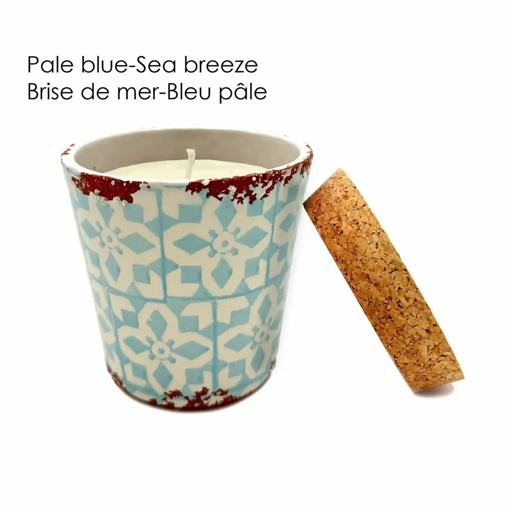 Bougies - Bougie parfumée en céramique mosaïque taille M - WAX DESIGN - BARCELONA