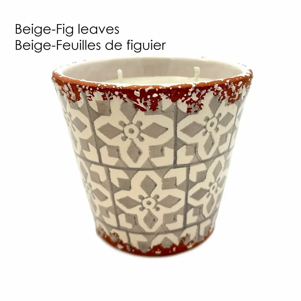 Bougies - Bougie parfumée en céramique mosaïque taille L - WAX DESIGN - BARCELONA
