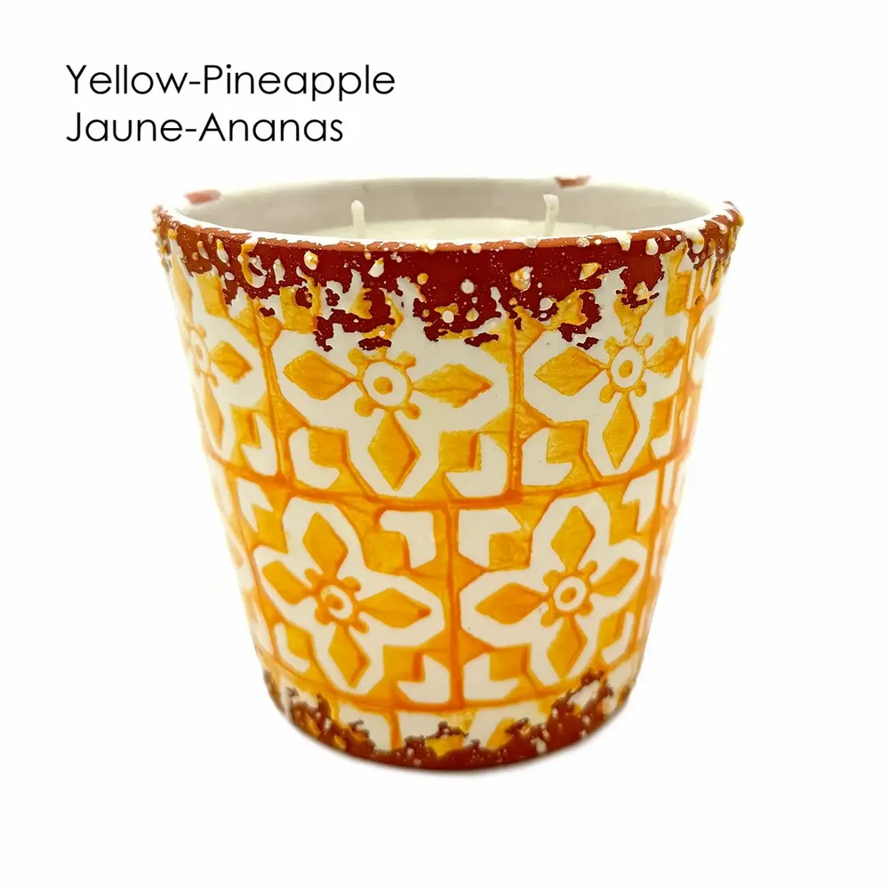 Bougies - Bougie parfumée en céramique mosaïque taille L - WAX DESIGN - BARCELONA