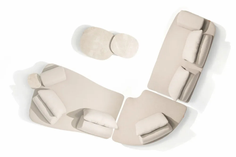 Lawn sofas   - Santorini modular sofa - 4 SEASONS OUTDOOR