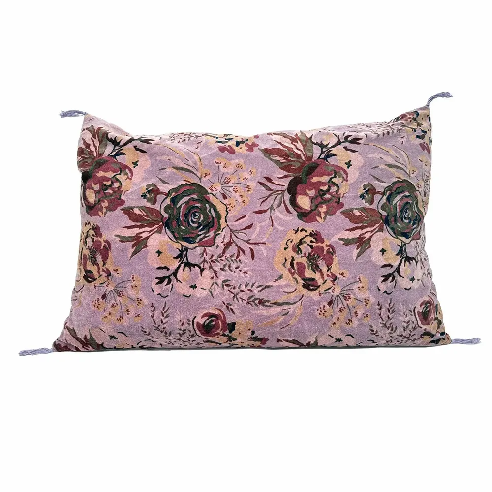 Coussins textile - Housse de coussin Flower 60X40CM velours - WAX DESIGN - BARCELONA