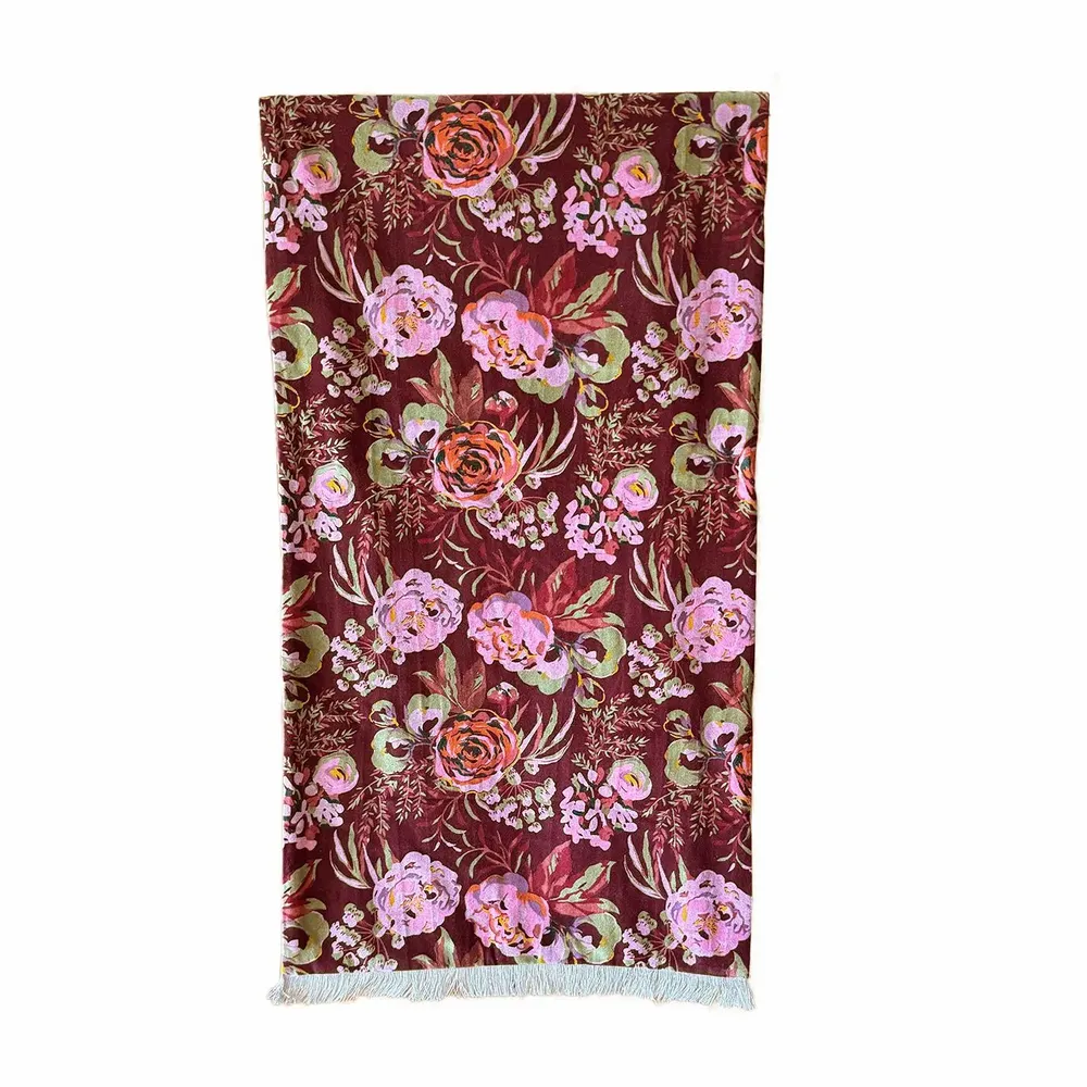 Plaids - Jeté fleurs 100X180CM velours - WAX DESIGN - BARCELONA