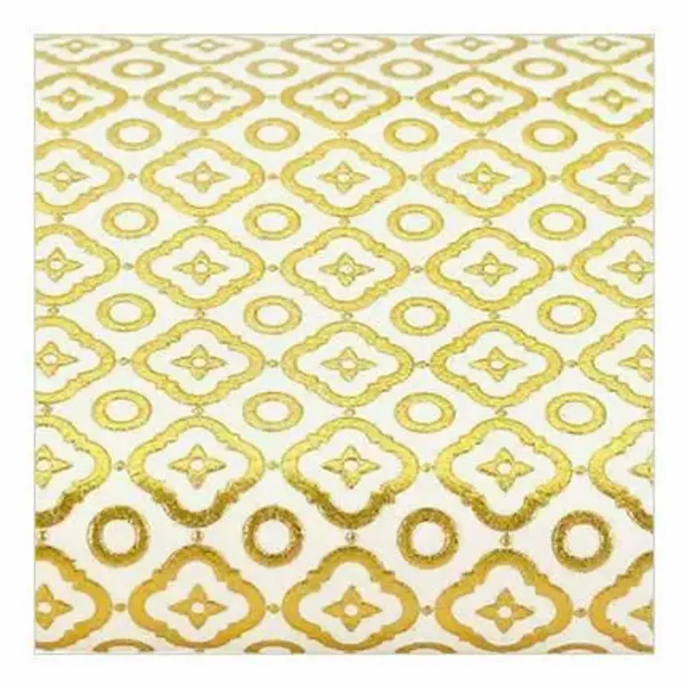 Petite maroquinerie - YASIMA INDEN Jalon rond ／ emblématique ／ or sur blanc - YASIMA