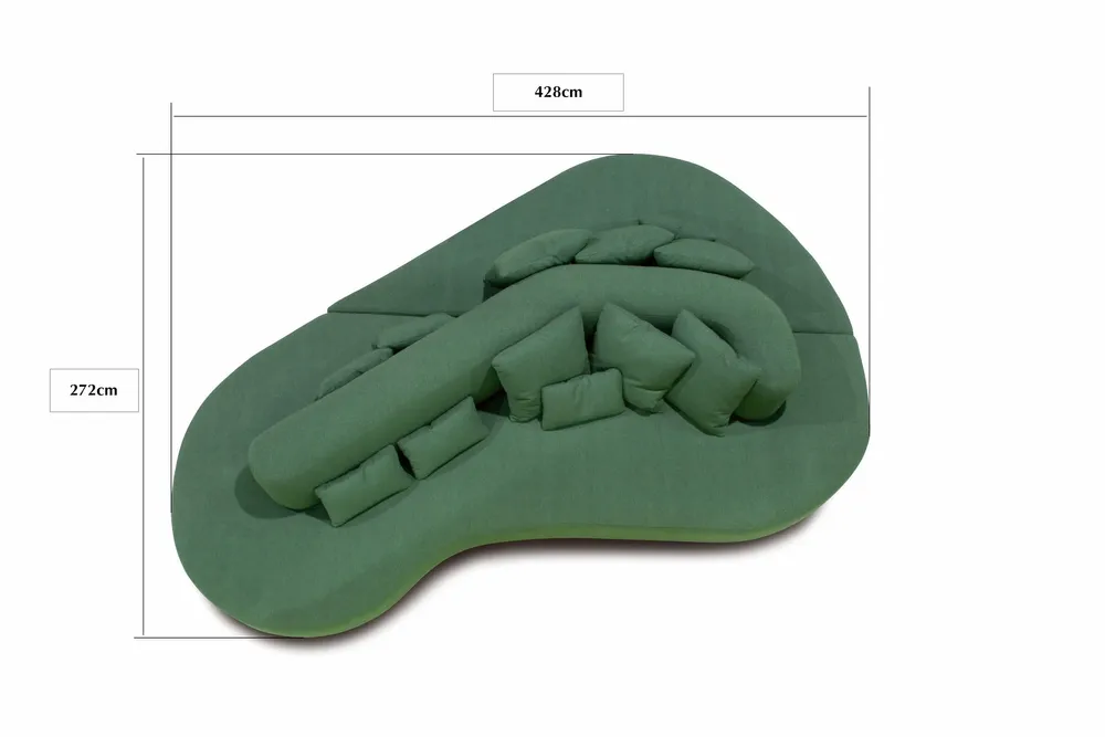 Sofas - Lab Organic IV |Bespoke Curved double-sided fabric sofa - CREARTE COLLECTIONS