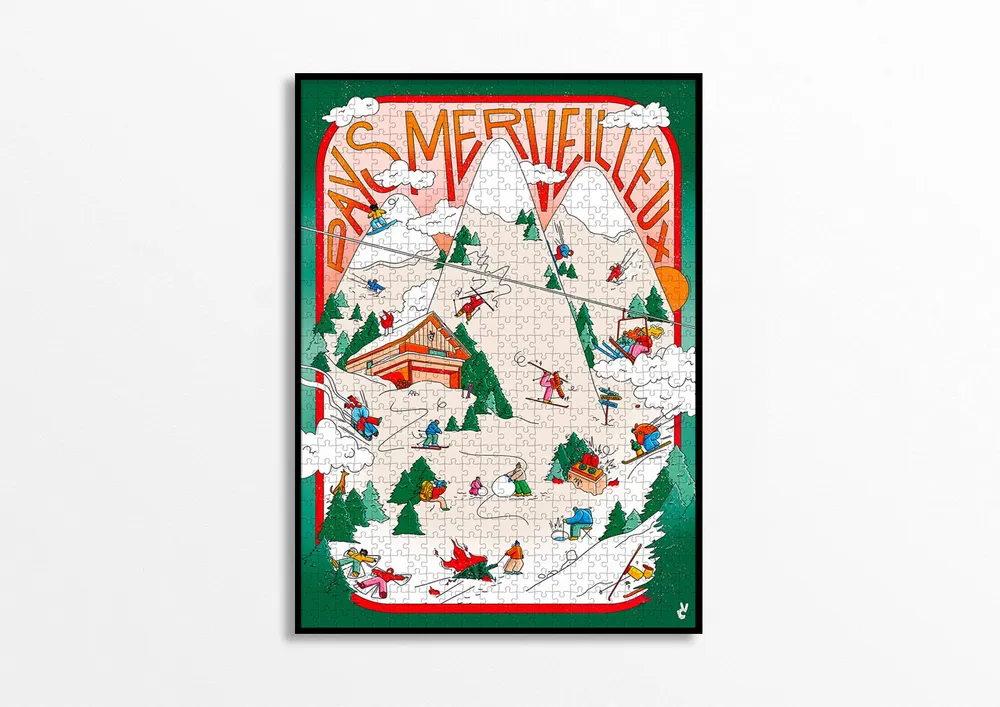 Wall panels - 1000-piece puzzles - planted with a stick - PIECE & LOVE