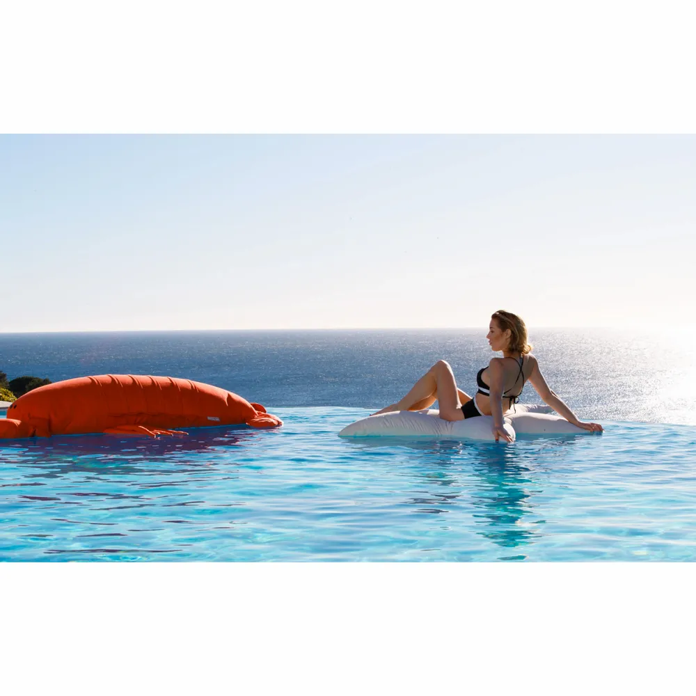 Outdoor space equipments - Orange floating outdoor lobster pouf with removable cover - MX HOME