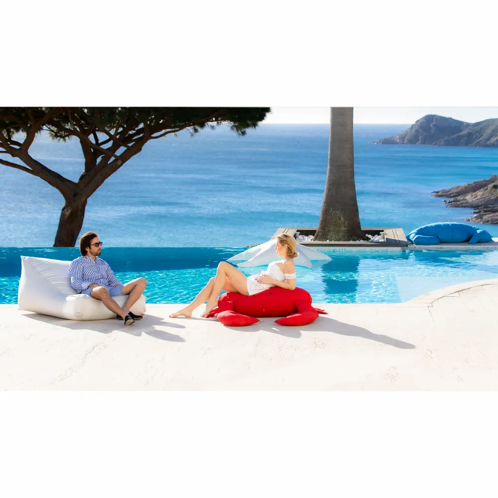Outdoor space equipments - Outdoor floating crab pouf with red removable cover - MX HOME