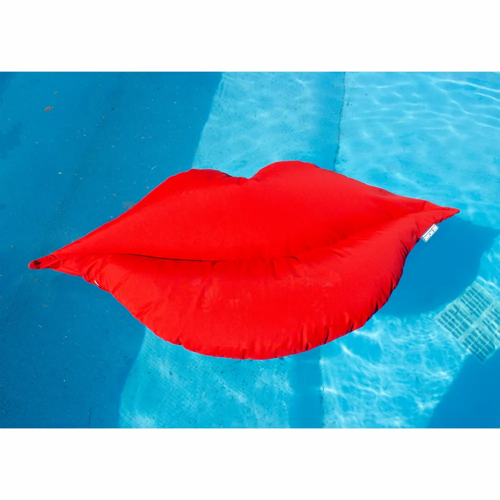 Equipements espace extérieur - Pouf bouche extérieur flottant déhoussable rouge - MX HOME