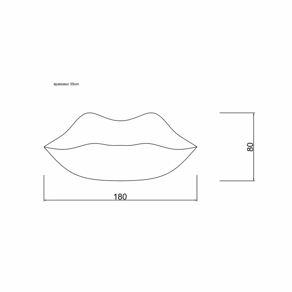 Equipements espace extérieur - Pouf bouche extérieur flottant déhoussable rouge - MX HOME